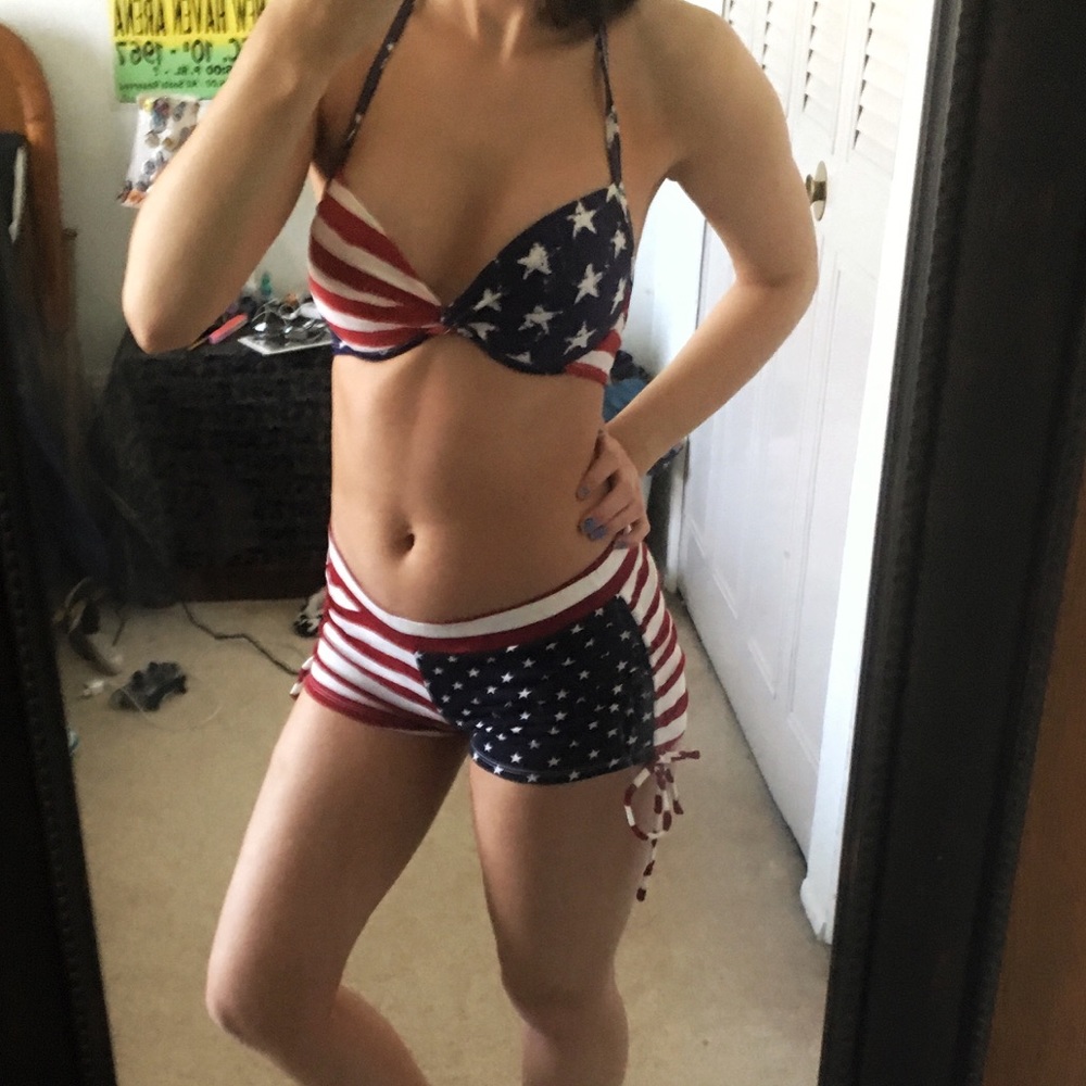 SALE American Flag Bikini + Shorts